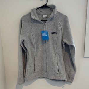 Columbia Heather Gray Full-Zip Fleece